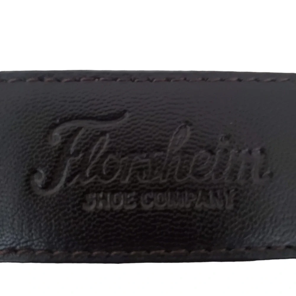 Florsheim Leather Belt Textured Brown Nickel Buckle Men's Size 40